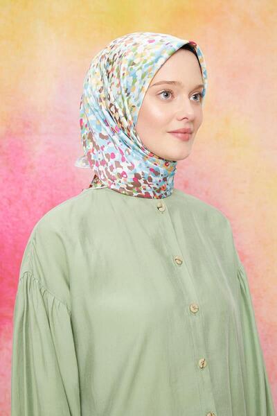 Levidor Ecru Batik Pattern Twill Digital Scarf