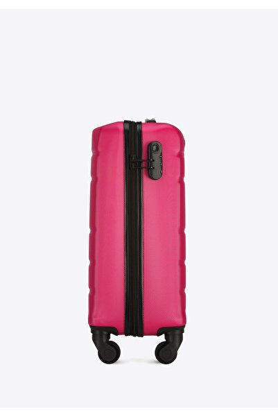 Wittchen Men's Pink Ribbed ABS Cabin Suitcase