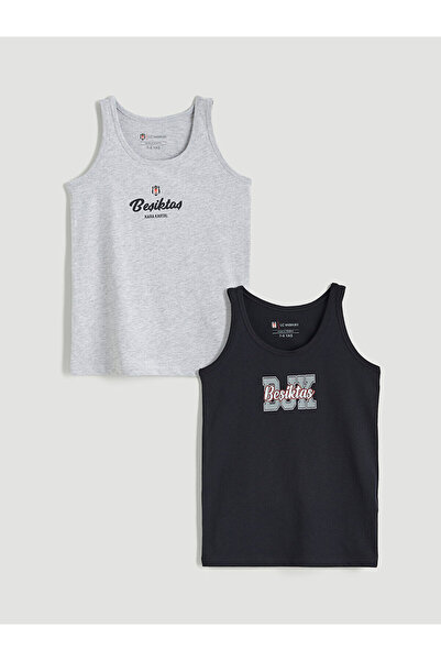 LC Waikiki Vizyon New Season Crew Neck Printed Boys' Undershirt 2-Pack