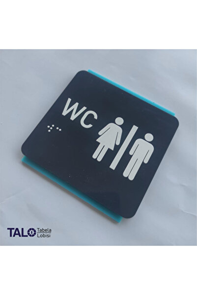 Tabela Lobisi Kapı isimliği - WC - Pleksi - Yönlendirme Tabelası Levhası - Kişiselleştirilebilir