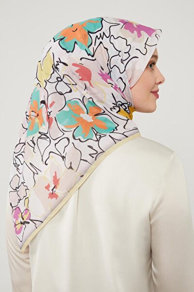 Levidor Μαλακό βαμβακερό κασκόλ με σχέδιο κίτρινο τριφύλλι