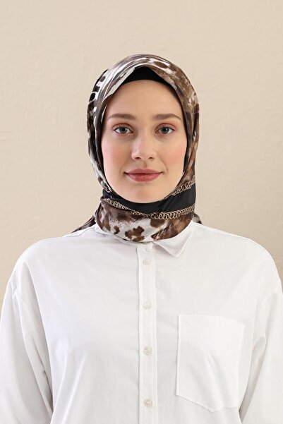 Levidor Καφέ ψηφιακό κασκόλ από τυλίγματα