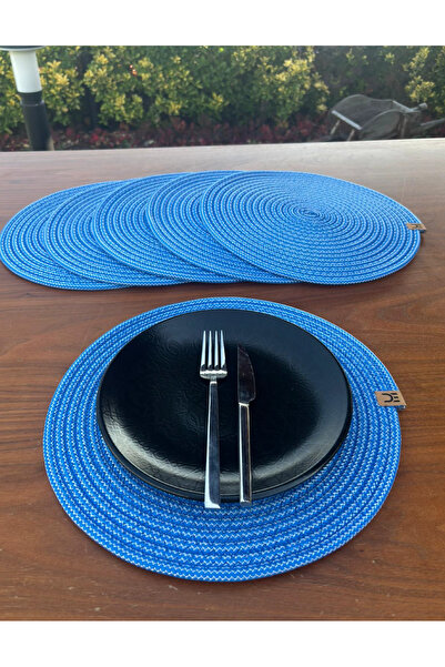 Home Inn Home Textile 6-Piece Round Placemat Set – Easy to Clean, for Modern Tables