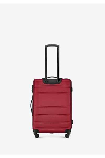 Wittchen Men's Medium ABS Case, Grooved Red, Red ABS