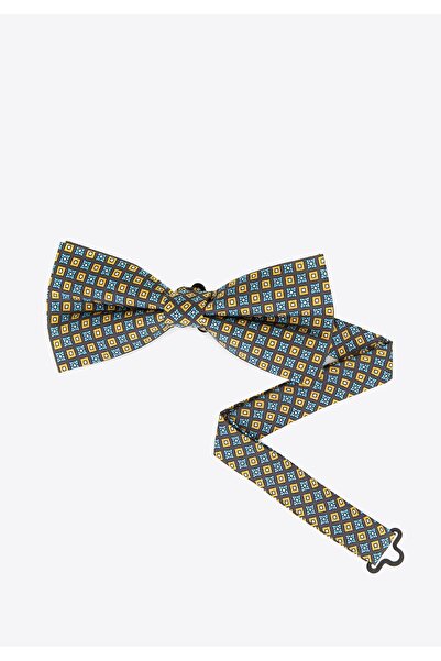 Wittchen Men's Blue and Yellow Patterned Silk Bow Tie