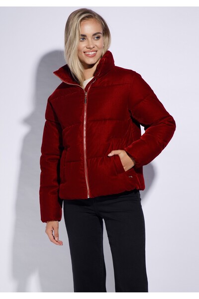 Wittchen Women's Quilted Velour Jacket Red Polyester
