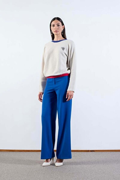 Spazio Ortolano Bisiklet Yaka Yarasa Kol Simli Aksesuar Detaylı Triko KEMİK