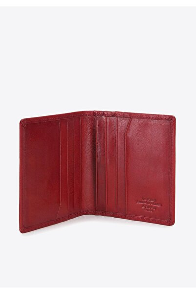 Wittchen Woman Leather Card Case with Coat of Arms, Without Clasp, Red, Leather