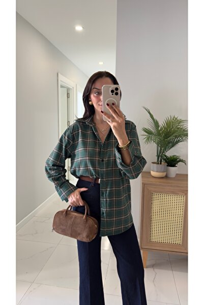 BİRCANÇİL Πράσινο καρό πουκάμισο Jensan