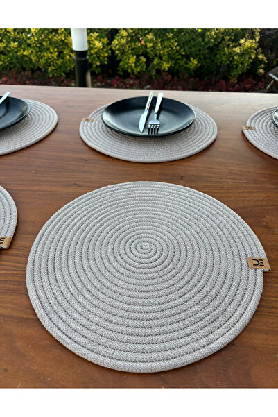 Home Inn Home Textile 6-Piece Round Placemat Set – Easy to Clean, for Modern Tables