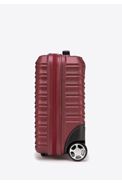 Wittchen Men's ABS Cabin Suitcase with Ribbing Burgundy Burgundy ABS