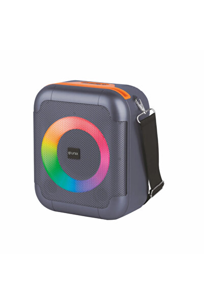 unix International Unix Q Box XB-U66 – 20W RGB Wireless Speaker with TWS, Super Bass & 15H Playtime
