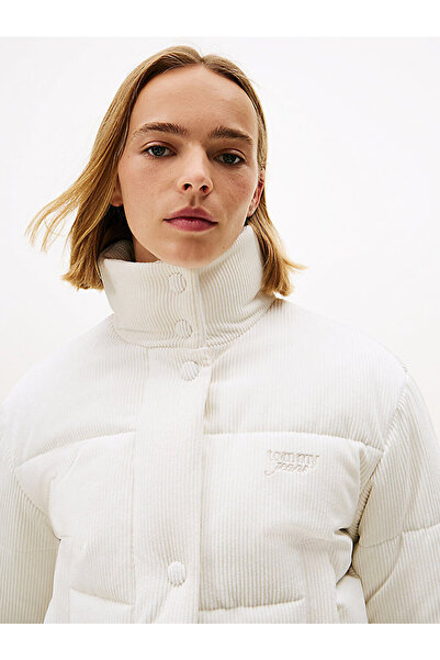 Tommy Hilfiger Logo Embroidery Relaxed Fit Corduroy Puffer Jacket