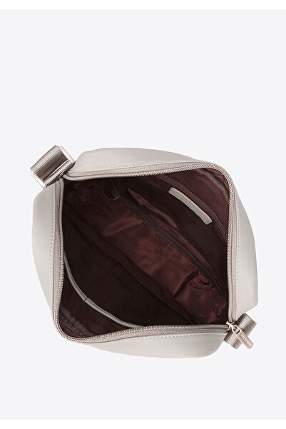 Wittchen Men's medium sized stitched leather messenger bag, gray-brown, gray-brown, leather