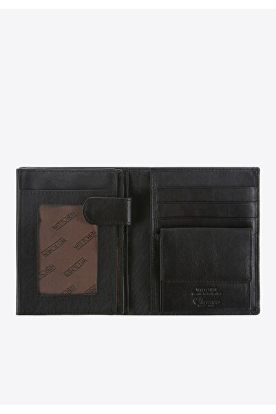 Wittchen Men's Leather Wallet with Transparent Compartment, Black, Genuine Leather