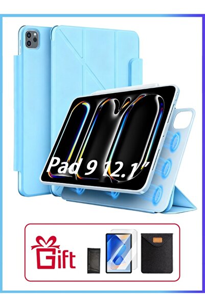 yaqeen حافظة لجهاز HONOR Pad 9 مقاس 12.1 بوصة مع تثبيت مغناطيسي مريح بزاوية 720 درجة/حامل قابل للطي مقاوم للصدمات على شكل حرف Y