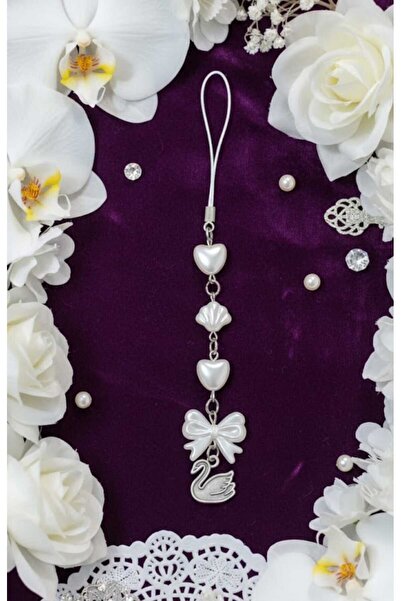TUNA TAKI & AKSESUAR Necklace Charm Phone Charm Bag Charm Swan Charm Bow Heart Pearl Y2K Swan
