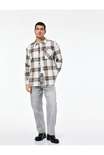 Koton Long Sleeve Regular Fit Pocket Detailed Classic Collar Lumberjack Shirt