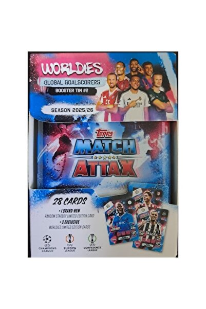 TOOP TOOLS Joc de cărți - Booster Tin #2 – Sezonul 2025/26 Match Attax UEFA Champions League
