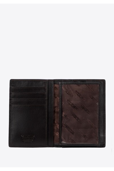 Wittchen Men's wallet made of leather, dark brown, dark brown, leather