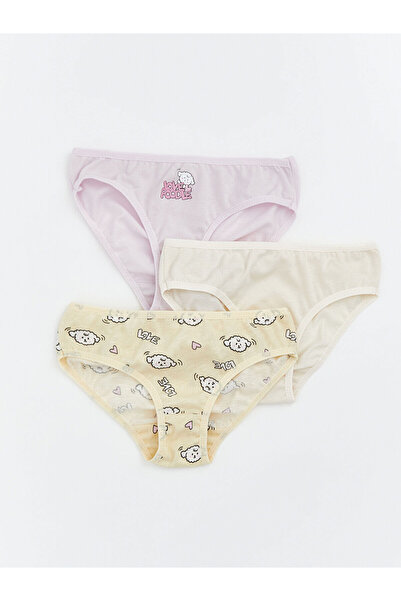 LC Waikiki Chiloți pentru fete imprimate sezon nou, pachet de 3