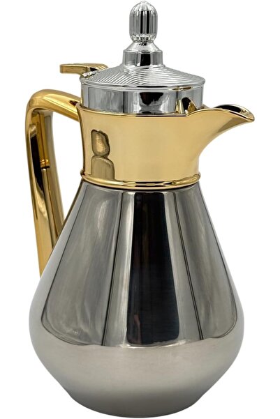 B&D Luxury Vacuum Thermos Pitcher by banddtools, Stainless Steel & Gold, 1.0 L