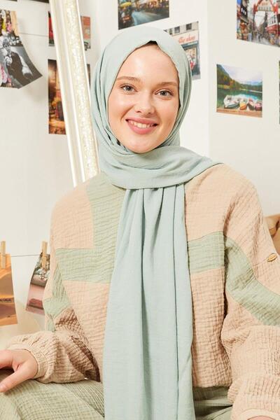 Levidor Su Yeşili Maxi Cotton Şal