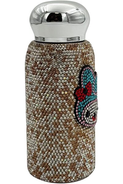 B&D Luxury Crystal Vacuum Flask 350ml - Insulated Rhinestone-Decorated Travel Water Bottle
