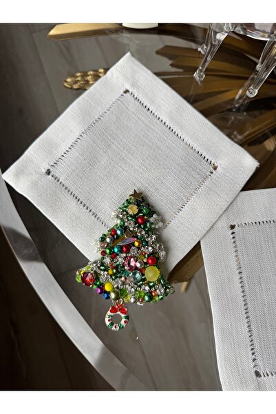 Hatice sakallı design 1 منديل تقديم القهوة المزين بالحجارة المطرزة بتصميم شجر...