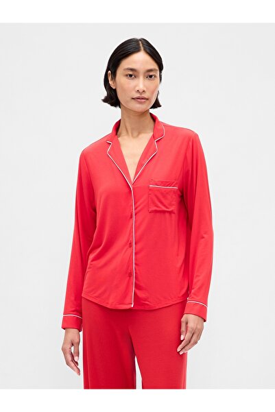 GAP Kadın Kırmızı Modal Pijama Üstü