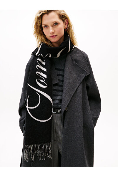 Tommy Hilfiger Pure Wool Logo Scarf