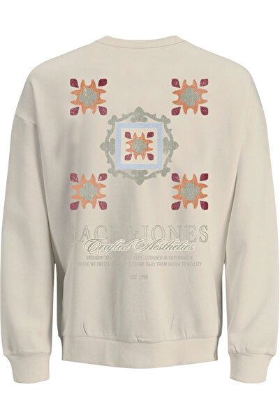 Jack & Jones JACK &JONES Bleecker Aop Box Crew JNR sweatshirt - 12293295-Antique White