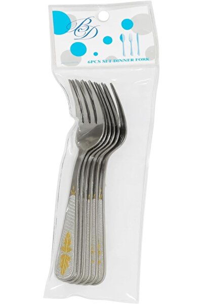 B&D Stainless Steel Dinner Forks, Set of 6, Silver, 15 cm