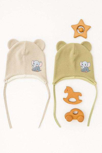 greenmoss Fleece on the Outside, 100% Cotton on the Inside, Baby Beanie