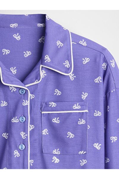 GAP Kız Çocuk Mor Geri Dönüştürülmüş Pijama Takımı