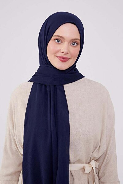 Levidor K.Lacivert Olay Pamuk Şal