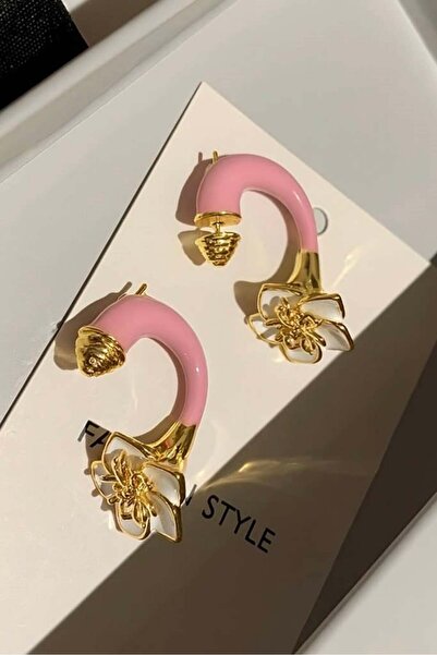 TAKIŞTIR Mixed Color Flower Figured Ysx Earrings (Pair)