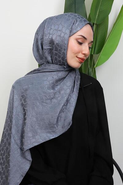 GİYZAMİLA Halka Aerobin Shawl Dark Gray