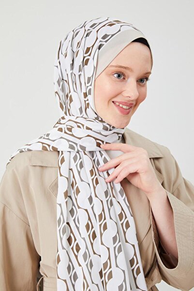 Levidor Nude Round Pattern Violet Medina Silk Shawl