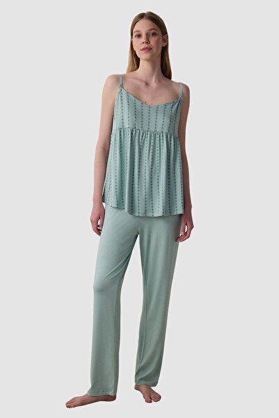 Penti Mint Mama Floral Patterned V-Neck Breastfeeding Tank Top