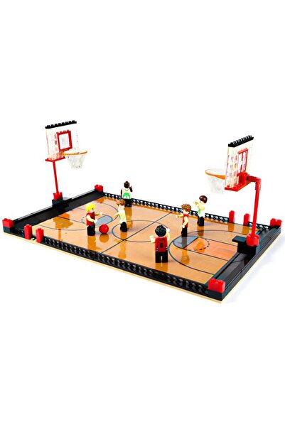 hak-iş oyuncak Sport Basketball Match 250 Piece Basketball Court Building Block Set