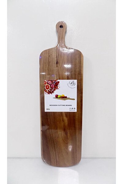 B&D Acacia Wood Cutting Board with Handle, Long Serving Paddle