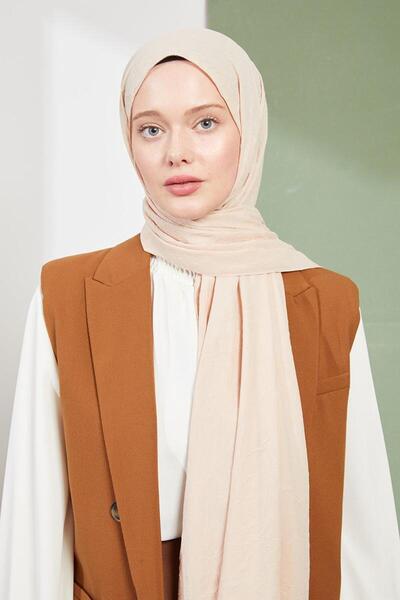 Levidor Cream Kraş Crepe Shawl