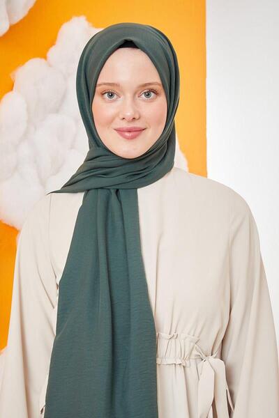 Levidor Koyu Zümrüt Yeşili Pamuk Cazz Şal