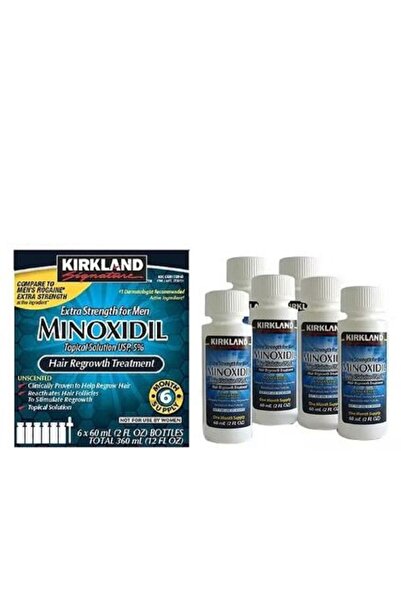 Kirkland Signature عبوة من 6 علاجات مينوكسيديل إكسترا سترينث لإعادة نمو الشعر...