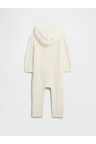 GAP Bebek Krem CashSoft Cable Knit Tek Parça