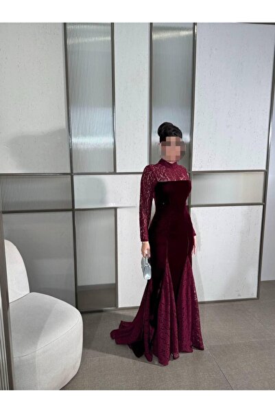 Diva style فستان سهره دانتيل ومخمل مميز وراقي