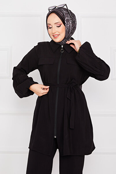 EBRUTESETTÜR Balloon Sleeve Zippered Hijab Set