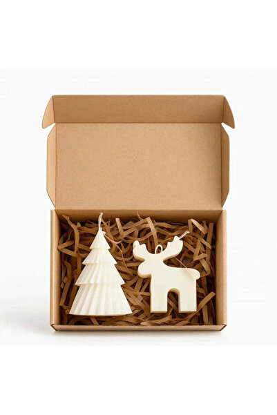 Ziani Christmas gift set with 2 soy wax candles – reindeer and tree