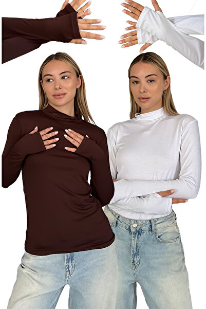 RDK Giyim Γυναικείο Σετ 2 Κομματιών Φορμάκι με λεπτομέρεια στα δάχτυλα